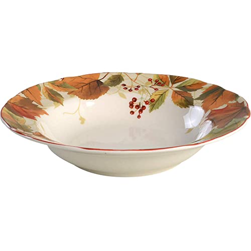 222 Fifth Harvest Festival Cream Rimmed Soup Bowl
