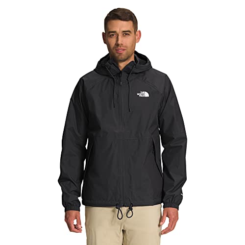THE NORTH FACE Men's Waterproof Antora Rain Hoodie Jacket (Standard and Big Size), TNF Black, Large