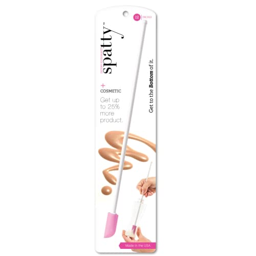Spatty Daddy Beauty Makeup Spatula (12 Inch Pink) Shark Tank Mom Made, Scrapes Last Drop of Lotion, Conditioner, Sunscreen, Nice Gifts for Women, Teen, Grandma, Mom, Stocking Stuffers Under 10 Dollars