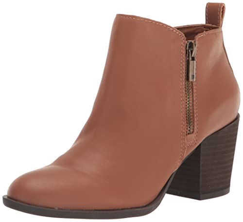 Lucky Brand Women's Basel Heeled Bootie Ankle Boot, Latte, 8