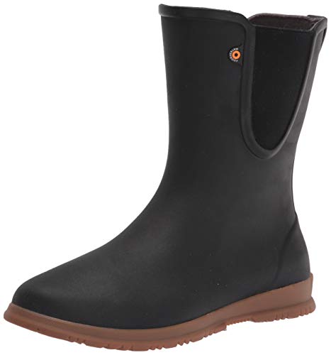 BOGS Womens Sweetpea Tall Boot Rain Shoe, Black, 8