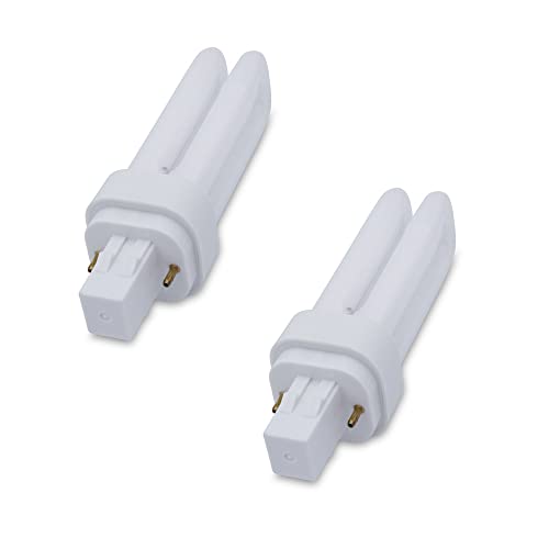 Technical Precision 13W Compact Fluorescent T4 CFL Bulb Replacement for Panasonic FQ13E41U/2 Light Bulb 2 Pin GX23 Base Quad Tube - 3500K Natural White - 2 Pack
