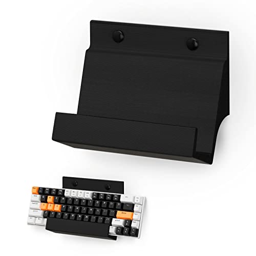 BRAINWAVZ Gaming Keyboard Stand for Wall Mounting - Adhesive or Screw Mount Installation - Stylish and Space Saving Solution for Gamers, Home & Office (KBW01)
