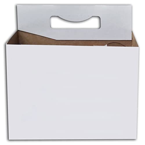 6 Pack Cardboard 12 oz Beer/Soda Carrier by C-Store Packaging (Pack of 12) (White) FAST SAME DAY SHIPPING