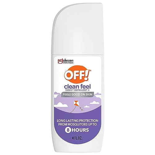 OFF! Clean Feel Insect Repellent Spritz with 20% Picaridin, Bug Spray with Long Lasting Protection from Mosquitoes, Feels Good on Skin, 4 oz