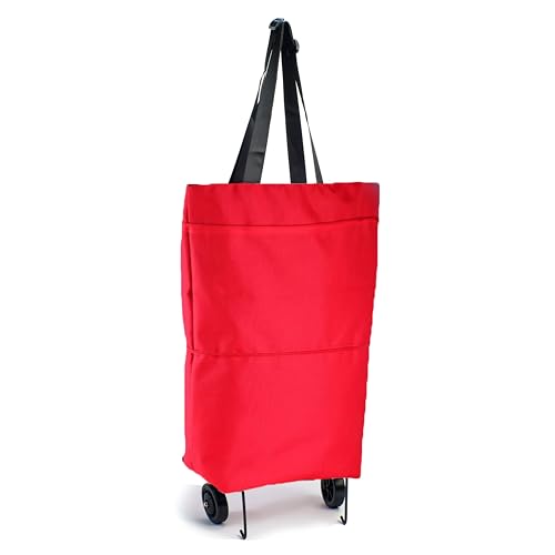 Upgrade Shopping Bag with Wheels Collapsible Trolley Bags Foldable Shopping Cart Reusable Shopping Bags Grocery Bags Travel Bag (B0C9PRFKKC)