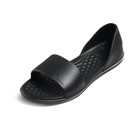 Joybees Womens Friday Flat Solid Black Women's Size 7