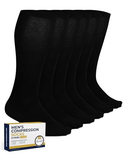 Pembrook Light Compression Socks for Men 8-15 mmHg | Graduated Compression Socks for Men Circulation | Athletic & Medical Compression Socks for men for Muscle Support