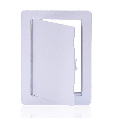 Suteck Plastic Access Panel for Drywall Ceiling 4 x 6 Inch Reinforced Plumbing Wall Access Doors Removable Hinged White