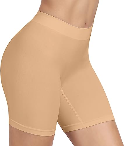 BESTENA Women's Comfortably Smooth Slip Short Panty(Nude,Large)