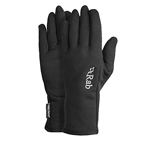 RAB Men's Power Stretch Pro Lightweight Gloves for Hiking and Skiing - Black - Large