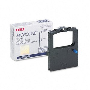 Okidata Genuine Brand Name, OEM 52102001 Black Ribbon (3M characters) for MicroLine 120, 172, 180, 182, 183, 184 Turbo, 186, 192, 192 Plus, 193, 320, 320 Turbo, 321, 321 Turbo, 321 Turbo D Printers