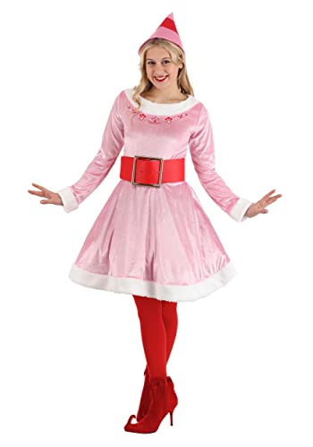Jovie Elf Costume for Women, Pink Elf Dress for Christmas Dress-Up, Couples Costumes, Holiday Parties & Cosplay M