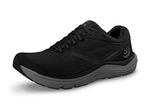 Topo Athletic Men's Magnifly 4 Comfortable Cushioned Durable 0MM Drop Road Running Shoes, Athletic Shoes for Road Running, Black/Charcoal, Size 9.5