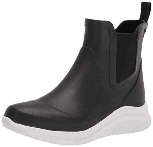 Chooka womens Bellevue Chelsea Rain Boot, Black, 8 US
