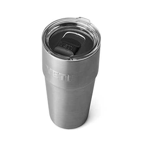 YETI Rambler 16 oz Stackable Pint, Vacuum Insulated, Stainless Steel with MagSlider Lid, Stainless
