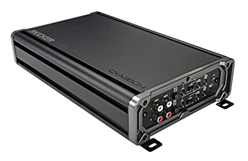 Kicker 46CXA3604T 360 Watt RMS 4 Channel 50-200 Hz Vehicle Car Audio Class A/B Amplifier with Variable High and Low Pass Filters