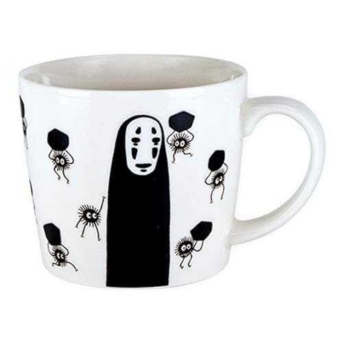 スタジオジブリ Studio Ghibli via Bluefin Benelic Spirited Away Mysterious Color Changing Teacup Mug with No Face and Soots White, Approx. 3'
