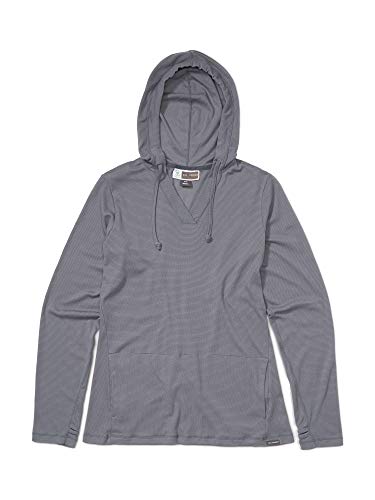 ExOfficio Women's BugsAway Lumen Hoody, Steel Onyx, Large