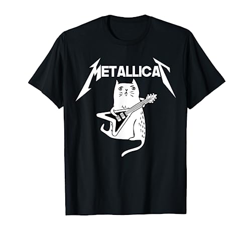 Mettalicat Rock Band Guitar Funny Christmas Gift T-Shirt