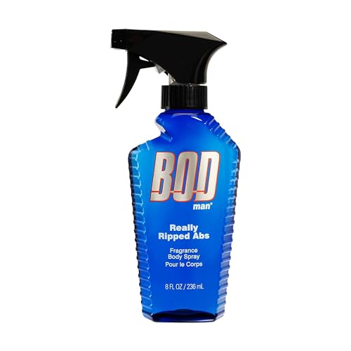 BOD man Fragrance Body Spray, Really Ripped Abs, 8 Fl Oz (Pack of 1) , Color: clear