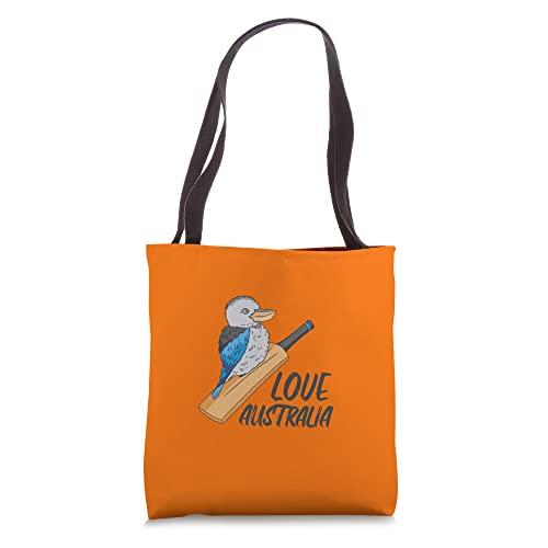 Great Australia Kookaburra Cricket Bat Bird Design Tote Bag