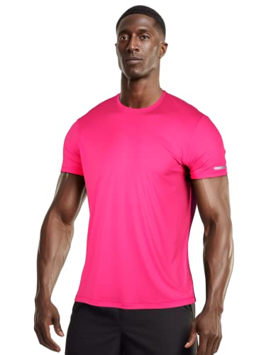 Running Shirt Men Quick Dry (Hot Pink,L)