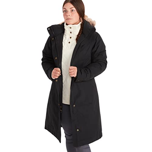 MARMOT Women’s Chelsea Rain Coat | Down-Insulated, Waterproof, Jet Black, Small