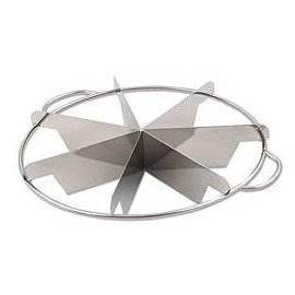 NEW, 7-Slice Pie Cutter Press, 18/8 Gauge Stainless Steel, Commmercial Grade, Side-Handles (1, A)