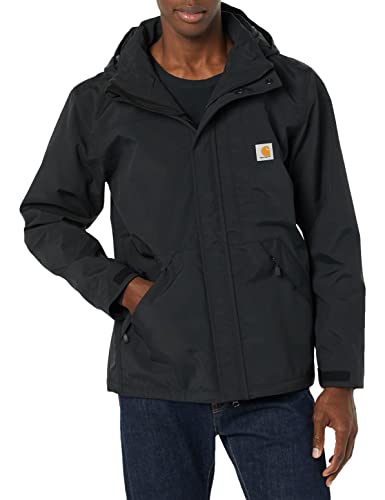 Carhartt mens Storm Defender Loose Fit Heavyweight Jacket Work Utility Outerwear, Black, Large US