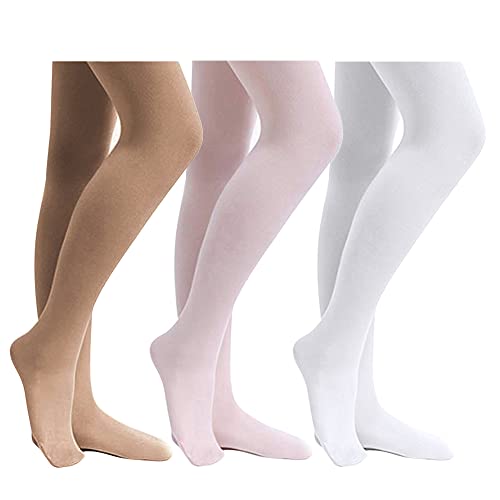 Stelle Girls' Ultra Soft Pro Dance Tight/Ballet Footed Tight (Toddler/Little Kid/Big Kid), BP+WT+TA, XS