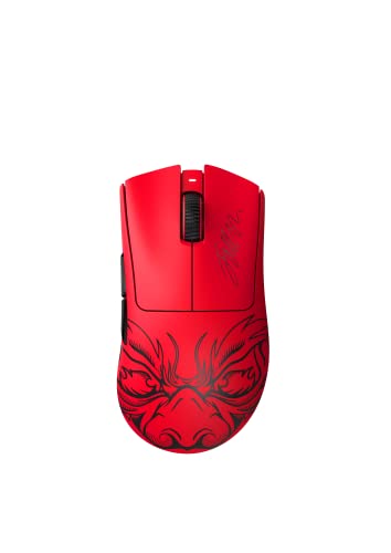 Razer DeathAdder V3 Pro Wireless Gaming Mouse: 63g Lightweight - Focus Pro 30K Optical Sensor - Optical Switches Gen-3 - HyperSpeed Wireless - 5 Programmable Buttons - 90 Hr Battery - Faker Edition