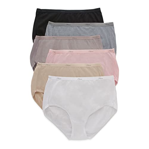 Hanes Women's Panties Pack, 100% Cotton Underwear, Moisture-Wicking Underwear, Ultra-Soft and Breathable, Tagless Multipack