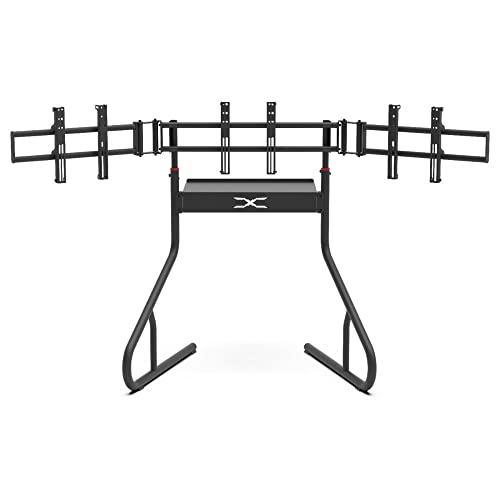 Extreme Sim Racing Triple Screen Tv Stand Add-on Upgrade With Back Tray - Fits almost all Sim Racing Rigs in the Market - Suitable for TV sizes up to 3 x 37'
