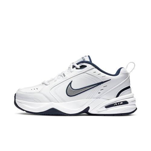 Nike Air Monarch IV Mens' Training Shoes White/Metallic Silver-Mid Navy 415445-102 (10 D(M) US)