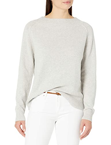 Autumn Essentials Women's Band Collar Raglan Pullover Sweater Heather Grey X-Large
