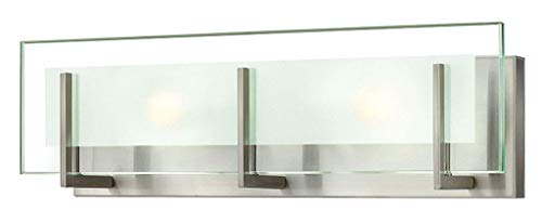 Hinkley Latitude Collection 18' Two Light 120W G9 Bathroom Vanity Fixture, Brushed Nickel