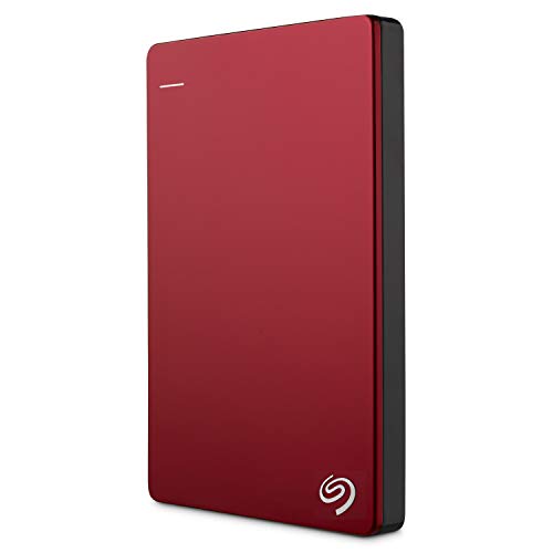Seagate Backup Plus Slim 2TB External Hard Drive Portable HDD – Red USB 3.0 for PC Laptop and Mac, 2 Months Adobe CC Photography (STDR2000103)