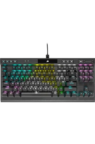 CORSAIR K70 RGB Tenkeyless Mechanical Gaming Keyboard - CHERRY MX SPEED Switches, Aluminum Frame, Per-Key RGB Backlighting, Detachable USB-C Cable