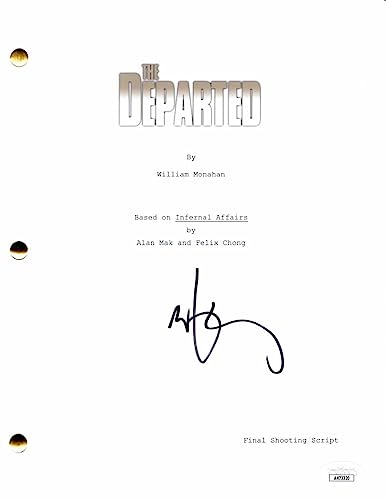 Mark Wahlberg Signed Autograph The Departed Full Movie Script w/ James Spence Authentication JSA COA - Costarring: Alec Baldwin, Leonardo Dicaprio, Matt Damon & Jack Nicholson - Ted The Departed Boogie Nights Lone Survivor The Fighter Four Brothers The Italian Job Patriots Day The Happening The Perfect Storm Invincible