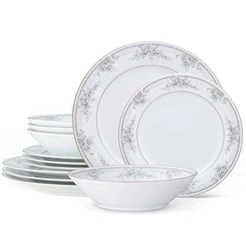 Noritake Sweet Leilani 12-Piece Set in Pink/White