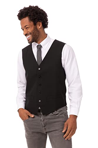 Chef Works Men's Essential Vest, Black, XX-Large