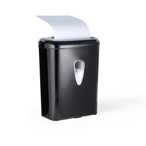 Amazon Basics 6 Sheet High Security Micro Cut Paper and Credit Card Home Office Shredder, Black