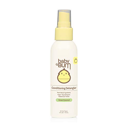 Baby Bum Conditioning Detangler Spray | Leave-In Conditioner Treatment with Soothing Coconut Oil| Natural Fragrance | Gluten Free and Vegan | 4 FL OZ
