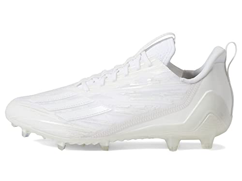 adidas Men's Adizero Football Shoe, White/White/White, 12