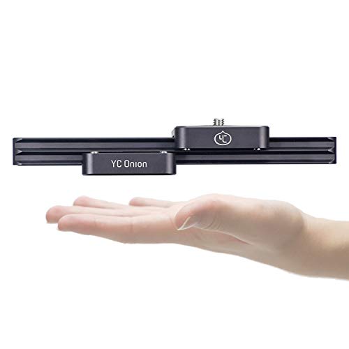 YC Onion Camera Video Slider Manual Rail Portable Mini 9'/23cm Hydraulic Damping.2-Way Retractable Dolly Track Rail Slider for DSLR Camera Video Vlog Phone GoPro.Max Load 22 pounds.
