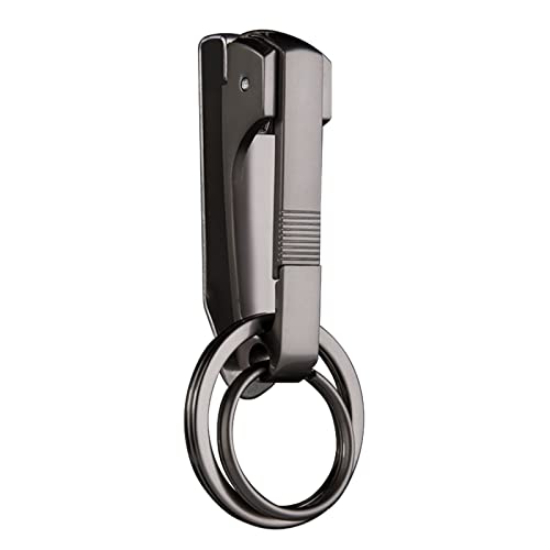 YUBUTUP Titanium Belt Loop Keychain Clip Quick Release, Carabiner Key Holder with Detachable Key Ring