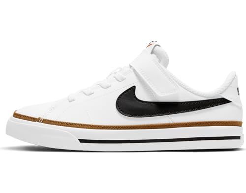 Nike Court Legacy Boys Shoes Size 3, Color: White/Black/Brown