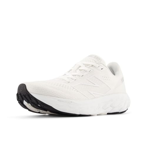 New Balance Women's W880V14 Running Shoe, White/Silver Metallic/Sea Salt, 9