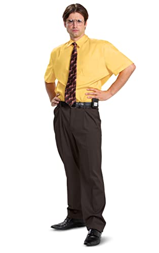 Disguise Men's Dwight Schrute, Official The Office Costume Accessories for Adults, Multicolored, Medium (38-40)